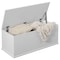 Basicwise Multi Purpose White Wooden Storage Box QI004689.WT - alternate 1